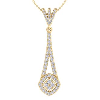 1/2 Carat Diamond Chandelier Necklace In 14 Karat Yellow Gold, 18 Inches