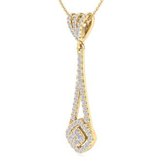 1/2 Carat Diamond Chandelier Necklace In 14 Karat Yellow Gold, 18 Inches