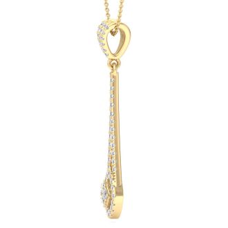 1/2 Carat Diamond Chandelier Necklace In 14 Karat Yellow Gold, 18 Inches