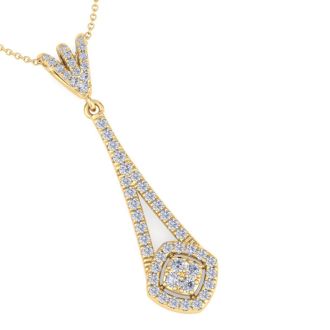 1/2 Carat Diamond Chandelier Necklace In 14 Karat Yellow Gold, 18 Inches