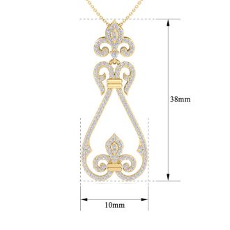 3/4 Carat Diamond Chandelier Necklace In 14 Karat Yellow Gold, 18 Inches