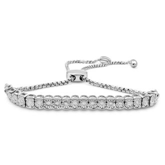 Diamond Bracelet | 1/10 Carat Diamond Bracelet In Sterling