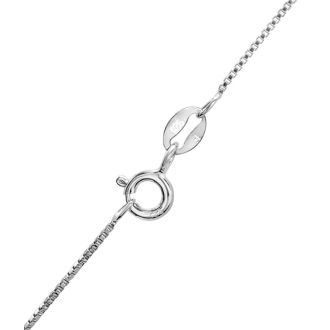 1/4 Carat Diamond Heart Necklace In Sterling Silver, 18 Inches