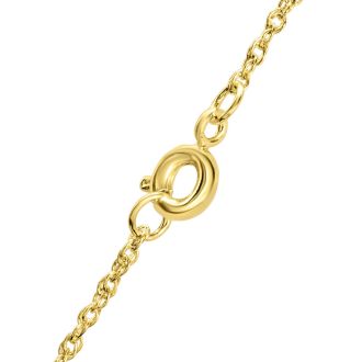 1/4 Carat Diamond Cross Necklace In Yellow Gold Overlay, 18 Inches