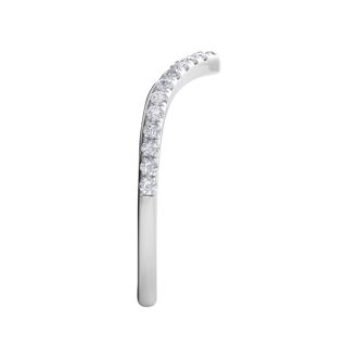 1/3 Carat Moissanite Band 14K White Gold