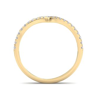 1/3 Carat Moissanite Band 14K Yellow Gold