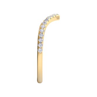1/3 Carat Moissanite Band 14K Yellow Gold