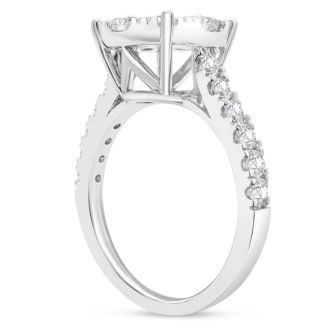 2 Carat Lab Grown Diamond Engagement Ring In 14K White Gold