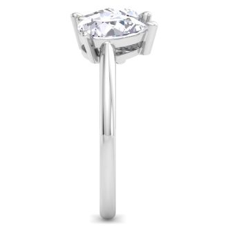 2 Carat Lab Grown Diamond Two Stone Engagement Ring, Pear-Pear, In 14K White Gold