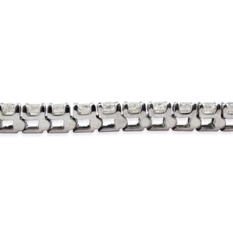 4 3/4 Carat Lab Grown Diamond Tennis Bracelet In 14 Karat White Gold, 6 1/2 Inches