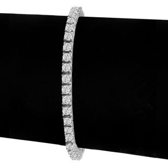 5 Carat Lab Grown Diamond Tennis Bracelet In 14 Karat White Gold, 7 Inches