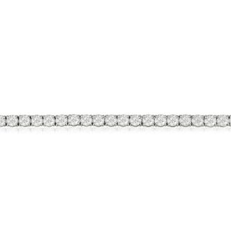 8 1/2 Carat Lab Grown Diamond Tennis Bracelet In 14 Karat White Gold, 8 1/2 Inches
