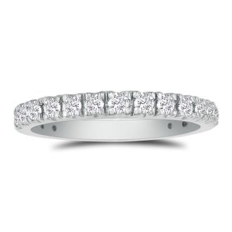 .42ct Diamond Almost Eternity Band in 14k White Gold