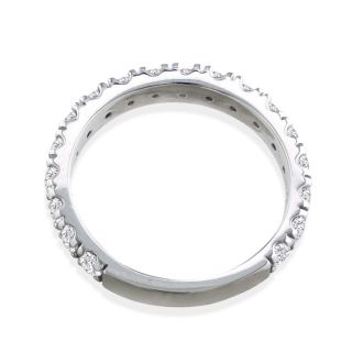 1ct Diamond Almost Eternity Band in 14k White Gold. Incredible Value On Natural, Earth-Mined Diamonds!