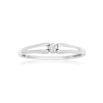.07ct Diamond Promise Ring in Sterling Silver