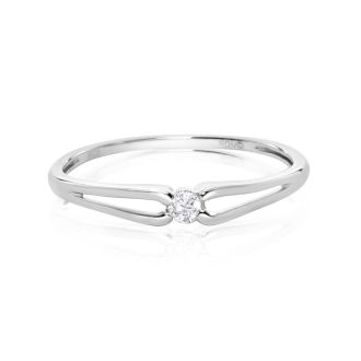 .07ct Diamond Promise Ring in Sterling Silver