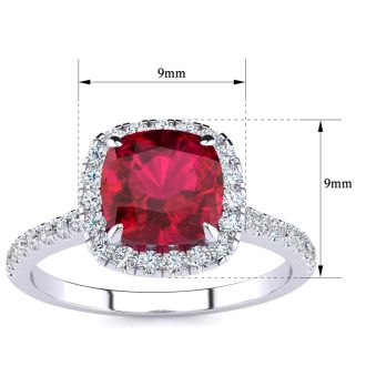 Cushion sale ruby ring