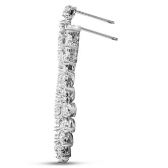 1 3/4 Carat Diamond Drop Earrings In 14 Karat White Gold