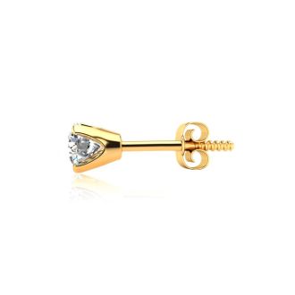 Lab Grown Diamond Earrings| 1 1/2 Carat Diamond Stud Earrings In 14 Karat Yellow Gold (H-I Color, SI1-SI2 Clarity)