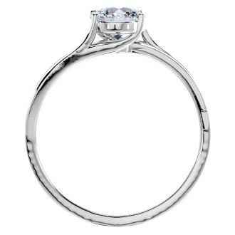 1 1/2 Carat Oval Shape Moissanite and Diamond Ring In Sterling Silver