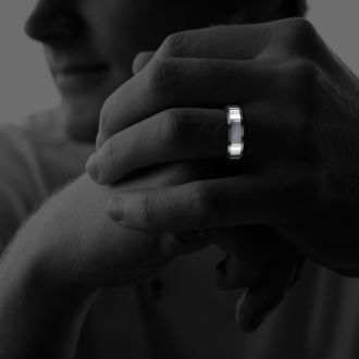 7mm Beveled Titanium Wedding Band
