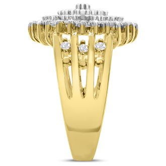 Important and Fabulous Nearly 1/2 Carat Diamond Cocktail Ring. Huge Amazing Ring!