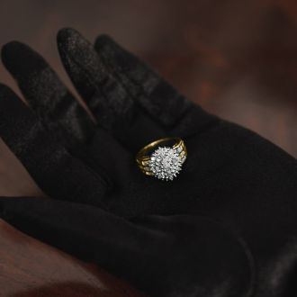 Important and Fabulous Nearly 1/2 Carat Diamond Cocktail Ring. Huge Amazing Ring!