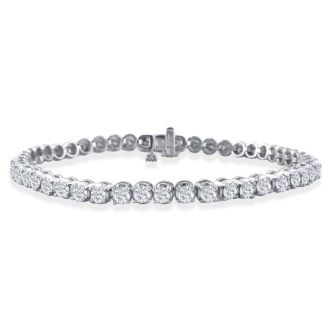 3 Carat Diamond Tennis Bracelet In 14 Karat White Gold