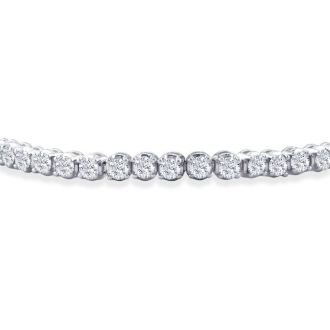 3 Carat Diamond Tennis Bracelet In 14 Karat White Gold
