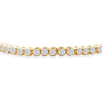 3 Carat Diamond Tennis Bracelet In 14 Karat Yellow Gold