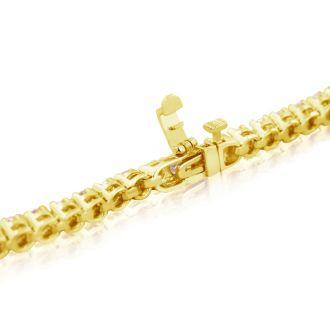 5 Carat Diamond Tennis Bracelet In 14 Karat Yellow Gold
