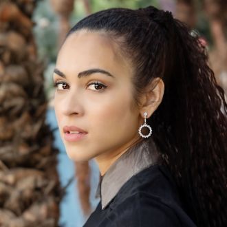 2 1/4 Carat Diamond Drop Earrings In 14 Karat White Gold, 1 Inch