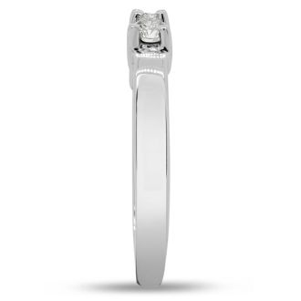 1/2 Carat Diamond Wedding Band In 14 Karat White Gold