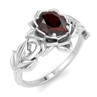 Garnet Ring: 1 Carat Garnet Ring