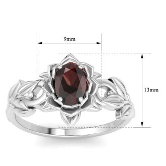 Garnet Ring: 1 Carat Garnet Ring
