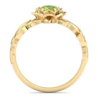 Peridot Ring: 1 Carat Peridot Ring