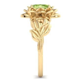 Peridot Ring: 1 Carat Peridot Ring