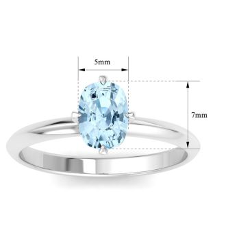 Aquamarine Ring: 1 Carat Aquamarine Ring