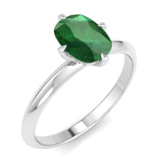 Emerald Ring: 1 Carat Emerald Ring
