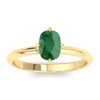 Emerald Ring: 1 Carat Emerald Ring