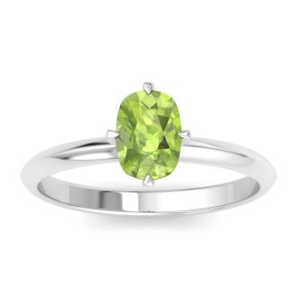 Peridot Ring: 1 Carat Peridot Ring