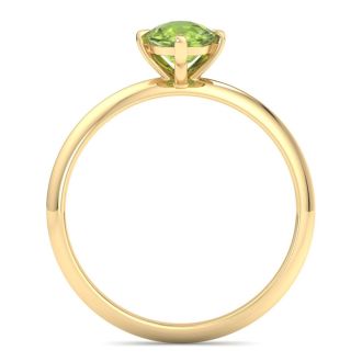Peridot Ring: 1 Carat Peridot Ring