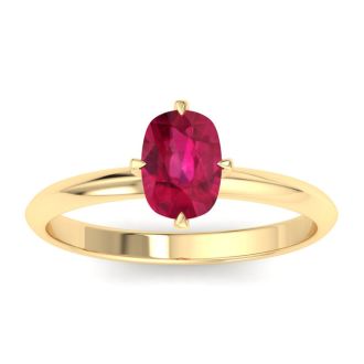 Ruby Ring: 1 Carat Ruby Ring