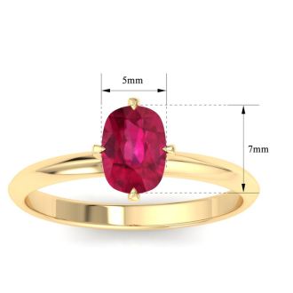 Ruby Ring: 1 Carat Ruby Ring