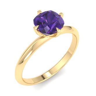 Amethyst Ring: 1 Carat Amethyst Ring