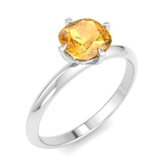 Citrine Ring: 1 Carat Citrine Ring