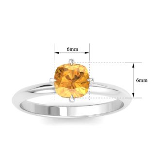 Citrine Ring: 1 Carat Citrine Ring