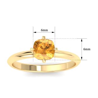 Citrine Ring: 1 Carat Citrine Ring