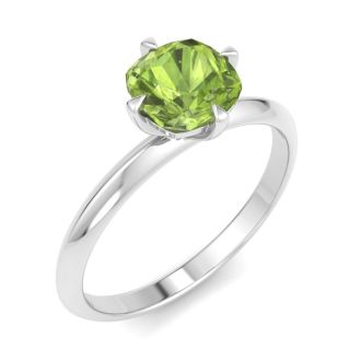 Peridot Ring: 1 Carat Peridot Ring