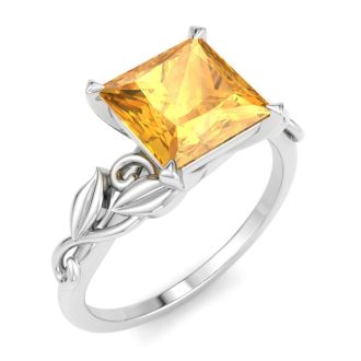 Citrine Ring: 1 1/2 Carat Citrine Ring